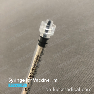 Einweg -Covid -Impfstoffspritze leer